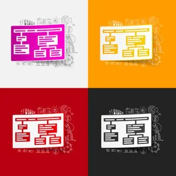 Drawing business formulas: chart イラスト素材