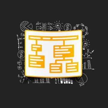 Drawing business formulas: chart 스톡 일러스트