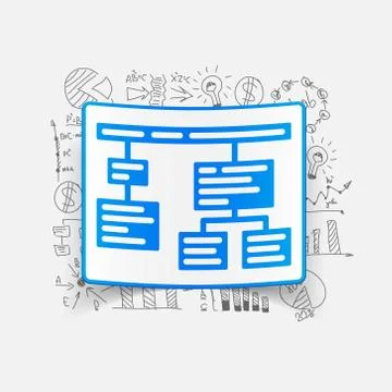 Drawing business formulas: chart Stockillustratie
