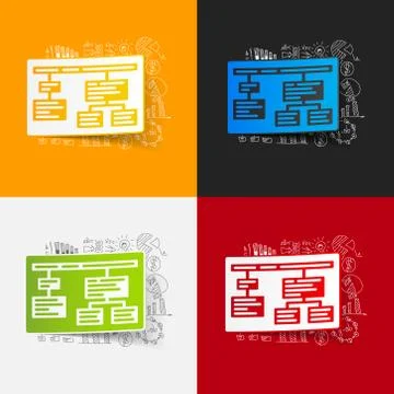 Drawing business formulas: chart Stockillustratie