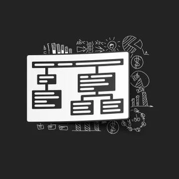 Drawing business formulas: chart 스톡 일러스트