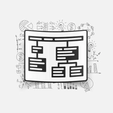 Drawing business formulas: chart Stockillustratie