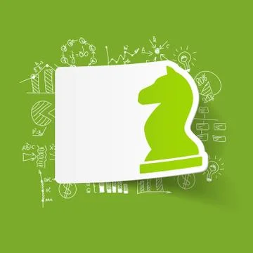 Drawing business formulas. chess Stock Illustration