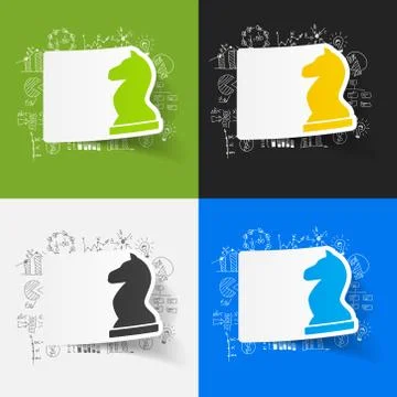 Drawing business formulas. chess Stock Illustration