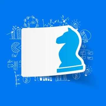 Drawing business formulas. chess Stock Illustration