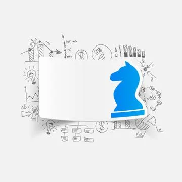 Drawing business formulas. chess Stock Illustration