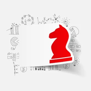 Drawing business formulas. chess Stock Illustration