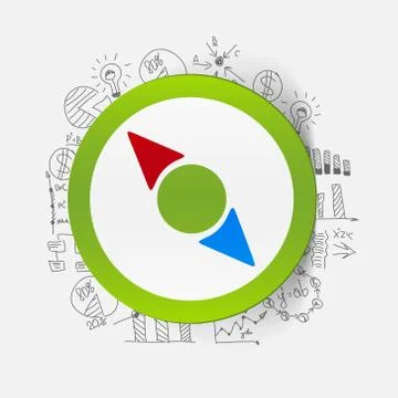 Drawing business formulas: compass 스톡 일러스트