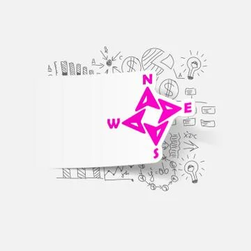 Drawing business formulas: compass Stock Illustration