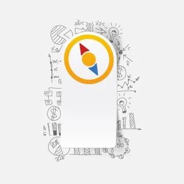 Drawing business formulas: compass Stockillustratie