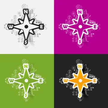 Drawing business formulas: compass 库存插图