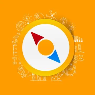 Drawing business formulas: compass Stock Illustration