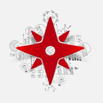 Drawing business formulas: compass 스톡 일러스트