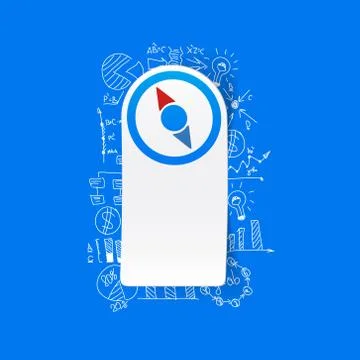 Drawing business formulas: compass 스톡 일러스트