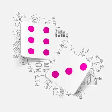 Drawing business formulas: dice Stock Illustration