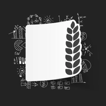 Drawing business formulas. ears of wheat 스톡 일러스트