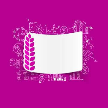 Drawing business formulas. ears of wheat イラスト素材