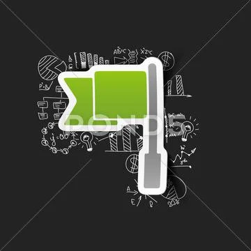 Drawing business formulas: flag Stock Illustration