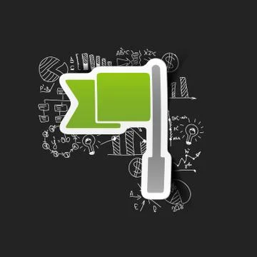 Drawing business formulas: flag Stock Illustration