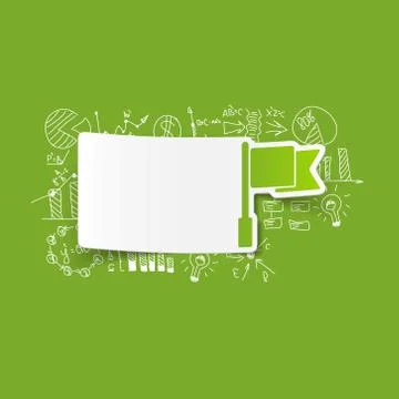 Drawing business formulas: flag Stock Illustration