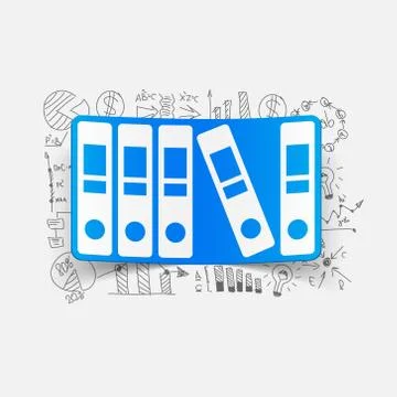 Drawing business formulas: folder Stock Illustration