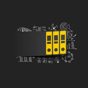 Drawing business formulas: folder Stock Illustration