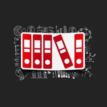 Drawing business formulas: folder Stock Illustration