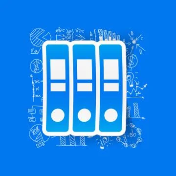 Drawing business formulas: folder 스톡 일러스트