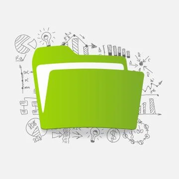 Drawing business formulas: folder Stock Illustration