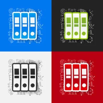 Drawing business formulas: folder 스톡 일러스트