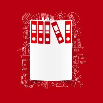 Drawing business formulas: folder Stock Illustration