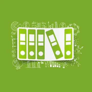 Drawing business formulas: folder Stock Illustration