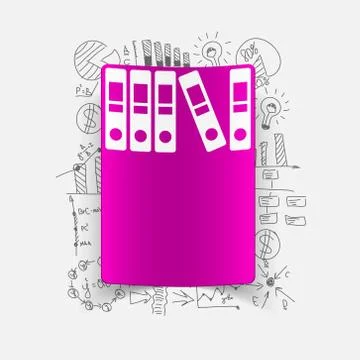 Drawing business formulas: folder 스톡 일러스트