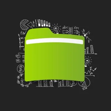 Drawing business formulas: folder Stock Illustration