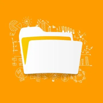 Drawing business formulas: folder Stock Illustration