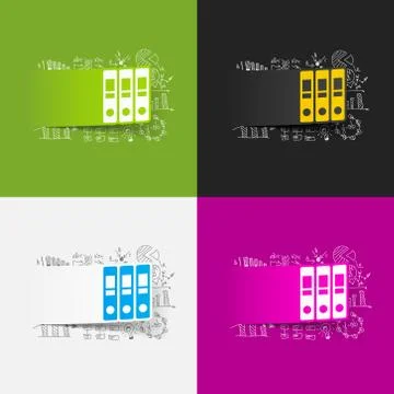 Drawing business formulas: folder Stock Illustration