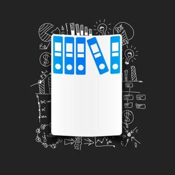 Drawing business formulas: folder Stock Illustration