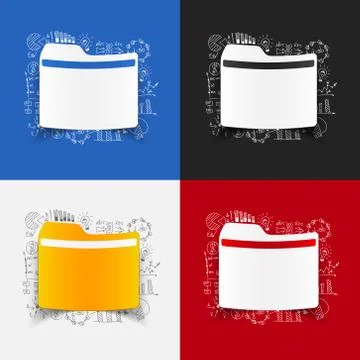 Drawing business formulas: folder Stock Illustration