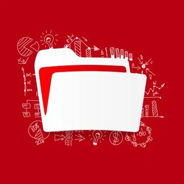 Drawing business formulas: folder Stock Illustration