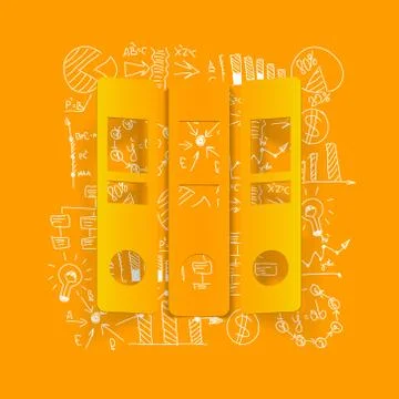 Drawing business formulas: folder Stock Illustration