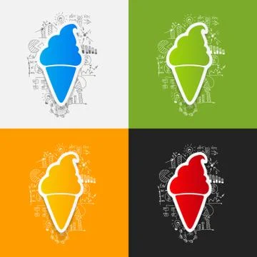 Drawing business formulas: ice Illustrazione stock