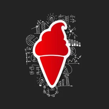 Drawing business formulas: ice Stock Illustration
