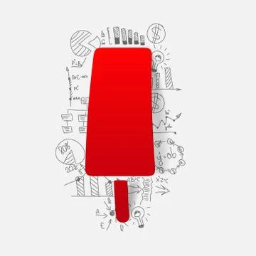 Drawing business formulas: ice 스톡 일러스트