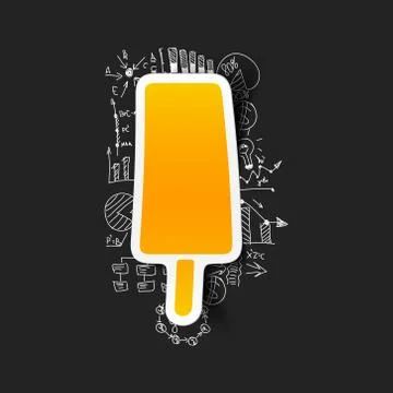 Drawing business formulas: ice Illustrazione stock