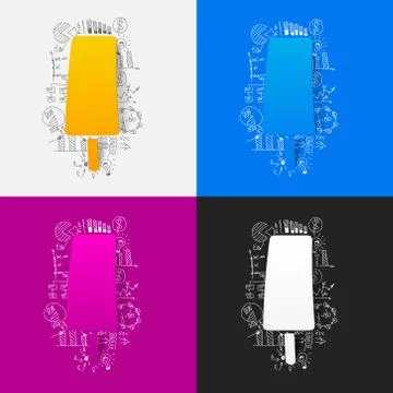 Drawing business formulas: ice Illustrazione stock