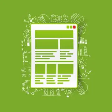 Drawing business formulas: interface Illustrazione stock
