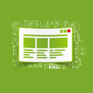 Drawing business formulas: interface イラスト素材