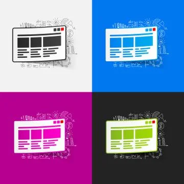 Drawing business formulas: interface Stock Illustration