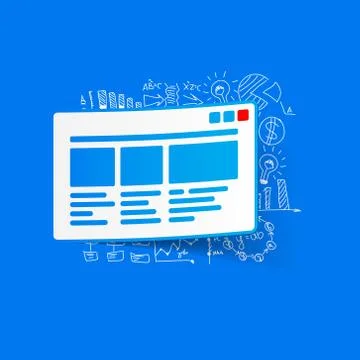 Drawing business formulas: interface 库存插图