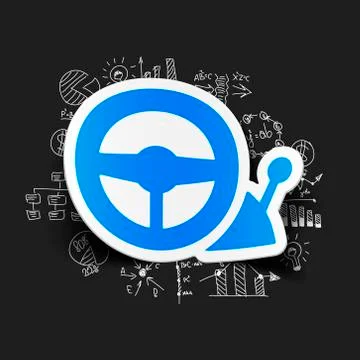 Drawing business formulas: joystick Illustrazione stock